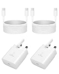 Jeestam 45W Super Fast Charger USB C for Samsung Galaxy S25/S24 - 2 Pack