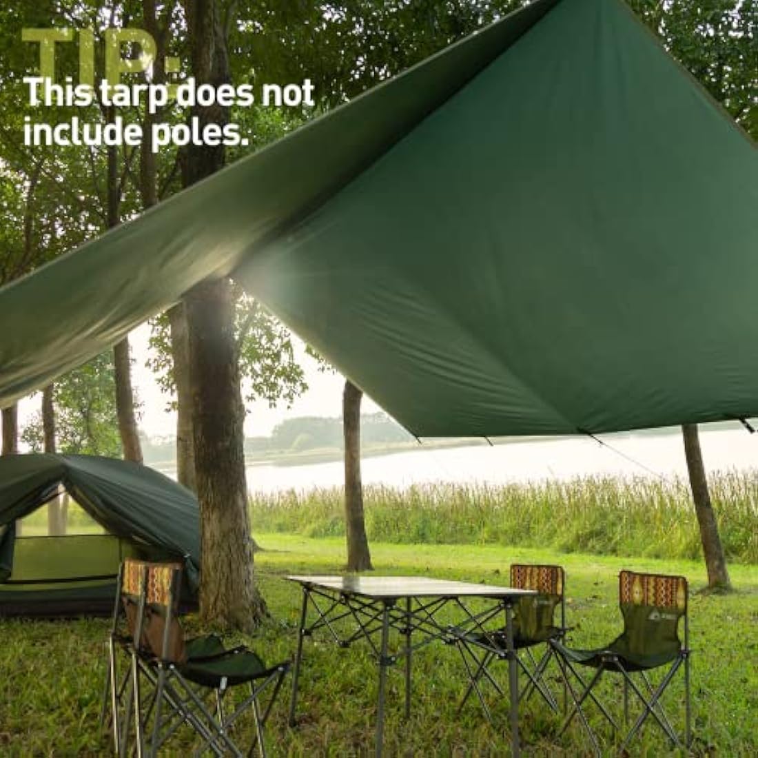 Bessport Waterproof Camping Tent Tarp | PU3000mm Ripstop Hammock Rainfly