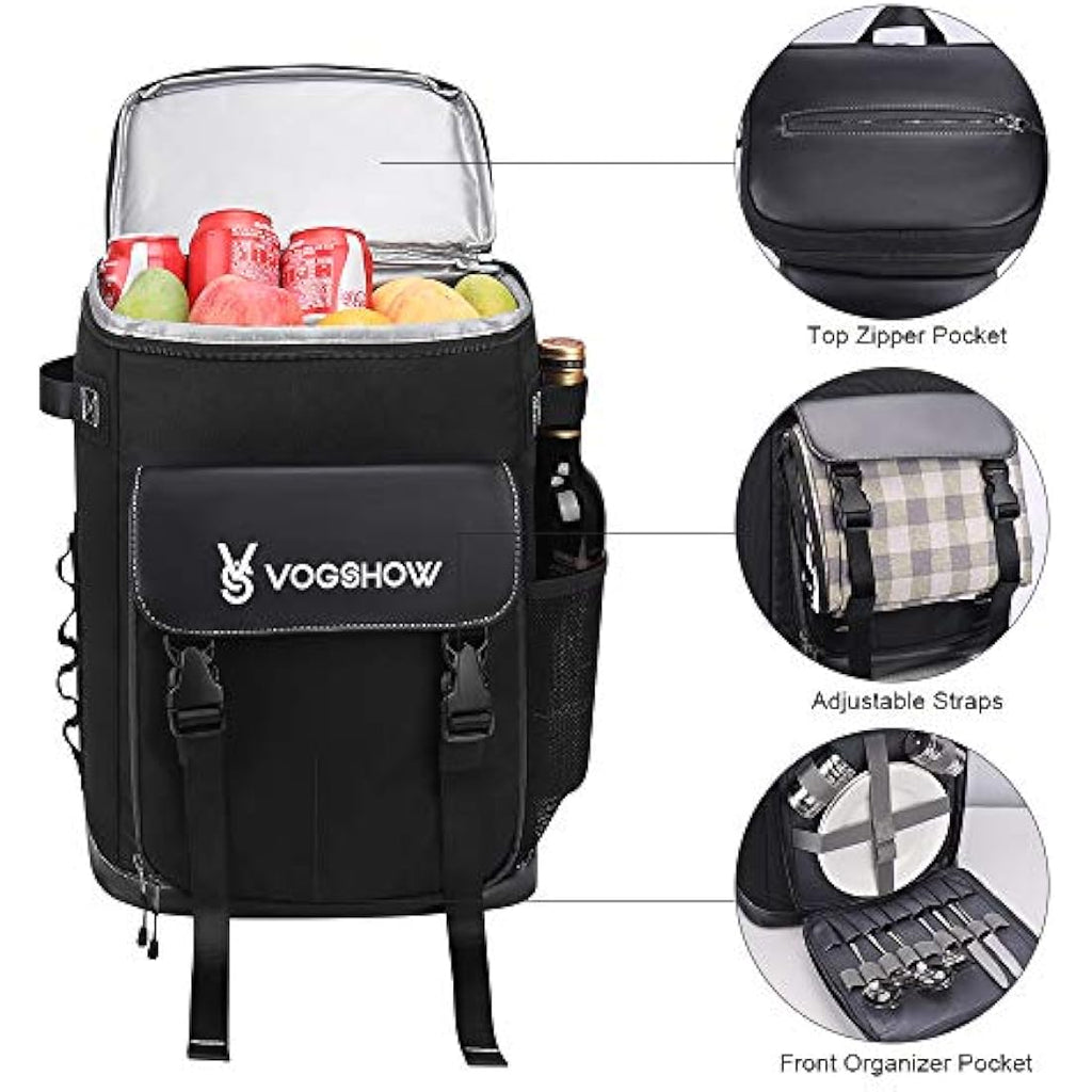 Vogshow 30L Insulated Cooler Backpack – Leakproof Waterproof Picnic Bag