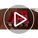 Hot Bee MTG Card Storage Box | 2400+ Deck Case PU Leather - Red