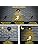 LED Outdoor Step Lights with Motion Sensor - 8 Pack Black