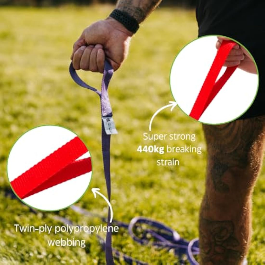 Dog Training Lead – 65ft Long Recall Leash, Red
