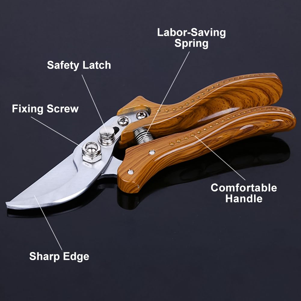 Jolof Store Heavy Duty Pruning Shears - SK5 Stainless Steel Secateurs