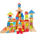 Howa 100-Piece Beech Wooden Building Blocks – Educational Toy Set