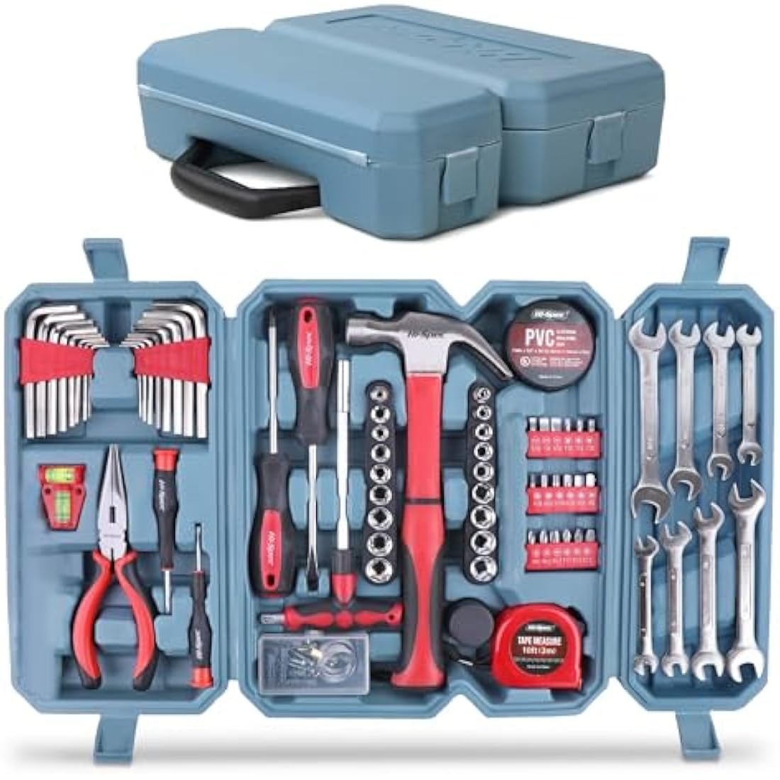 Hi-Spec 73pc Household Tool Kit – Complete Hand Tool Set for DIY