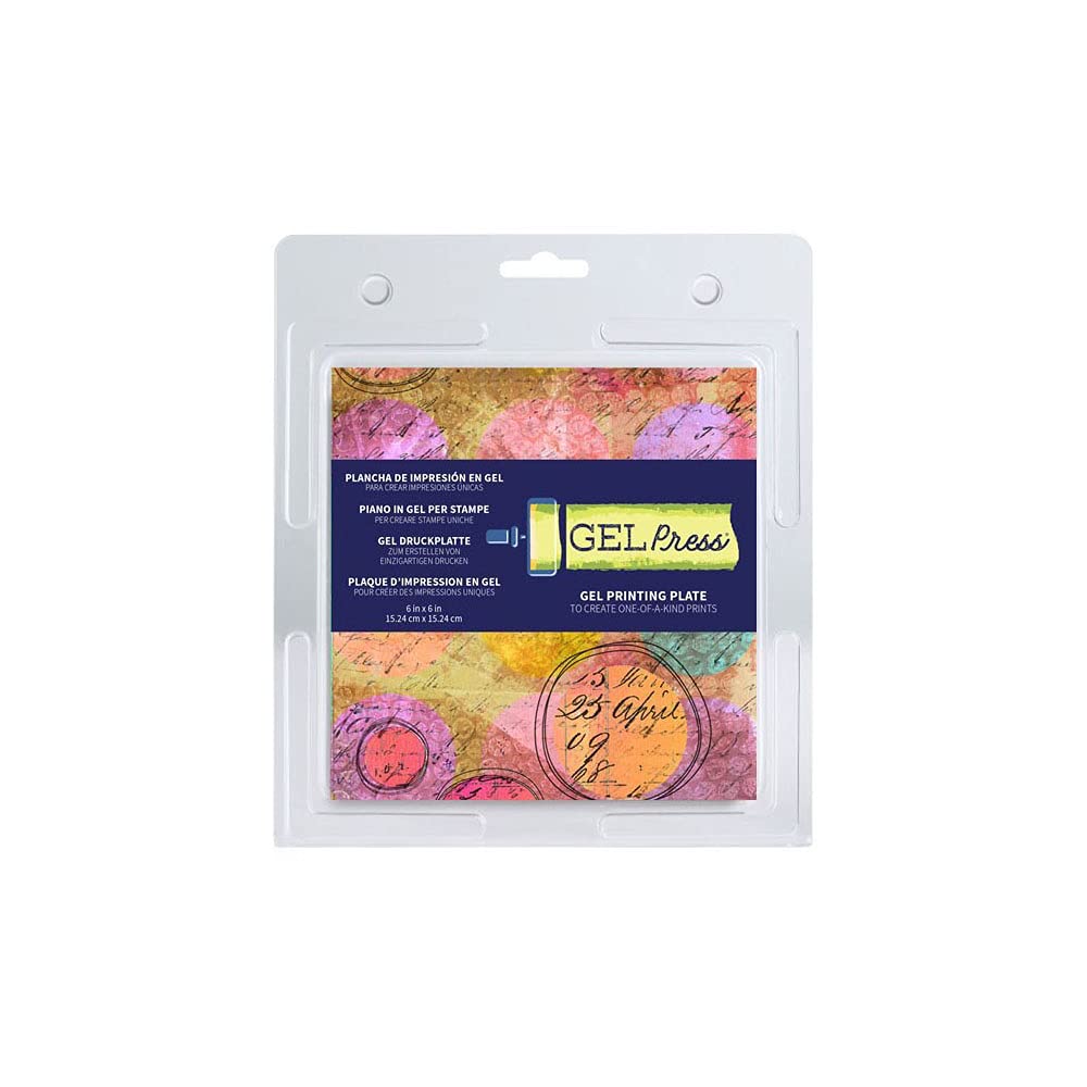Gel Press 6x6 Monoprinting Plate | Reusable Gel Printing Plate for Art