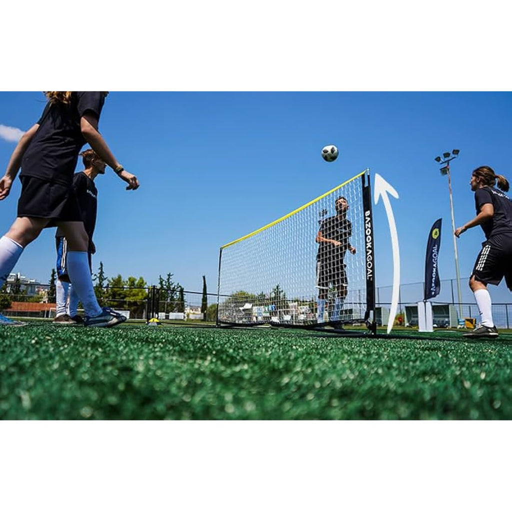 BazookaGoal Multi-Sport Net – Adjustable 9.8ft Portable Football Tennis