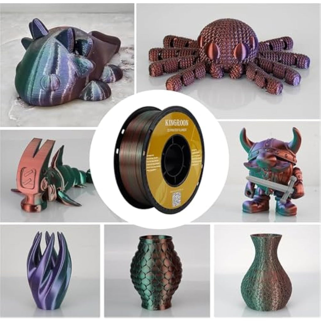 Kingroon PLA 3D Printer Filament | 1.75mm 10kg Bulk Pack | 10 Rolls