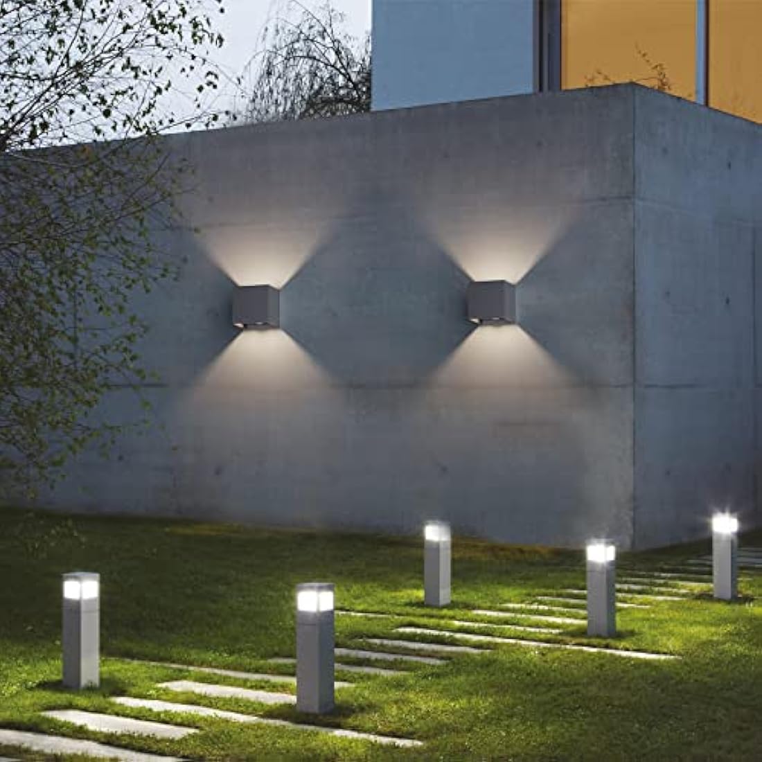 Klighten Outdoor Wall Light with Motion Sensor - IP54 Waterproof 2PCS