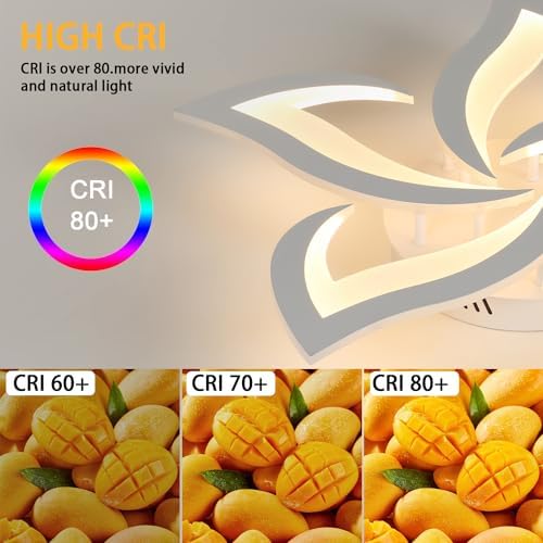 Comely Modern Petal LED Ceiling Light – 60W 3000K Warm Lotus Lamp