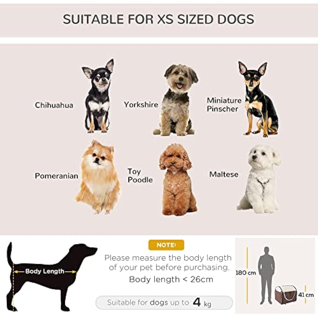 Pawhut Folding Soft Pet Crate – Portable Dog & Cat Travel Carrier, Brown