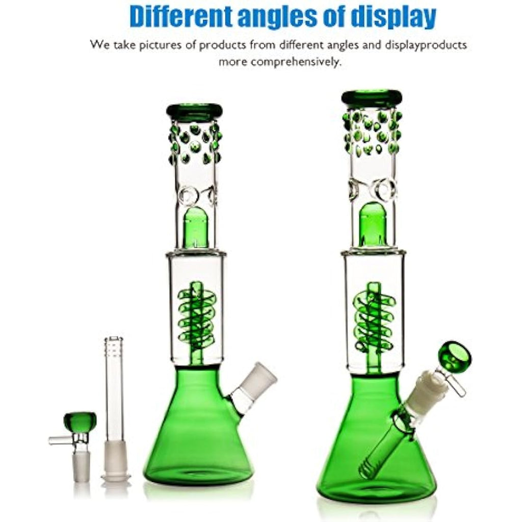Glow in the Dark Glass Beaker Bong | 13.4" Ice Pinch Water Pipe