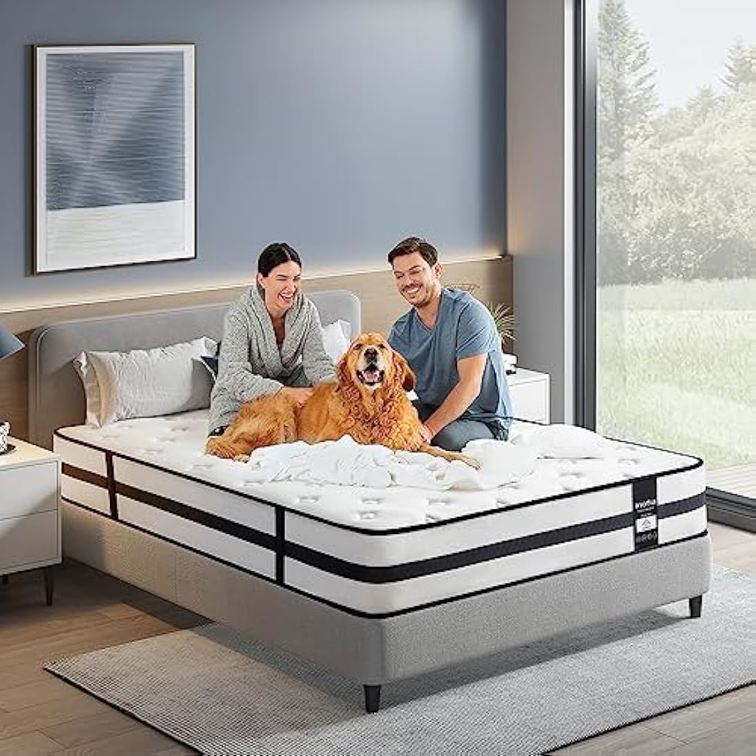 Inofia Single Hybrid Mattress | 10.3 Inch Memory Foam & Pocket Springs