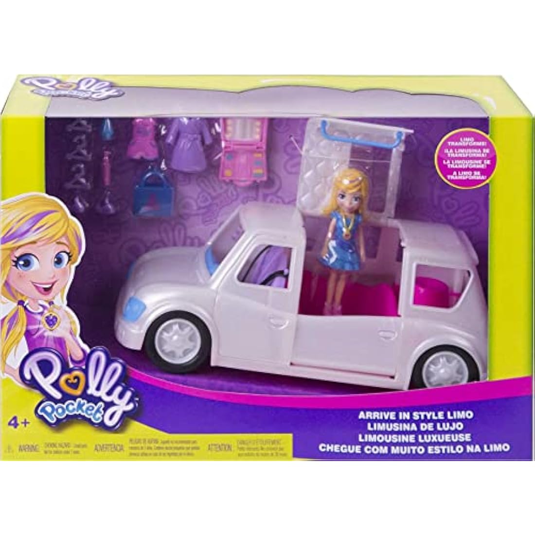 Polly Pocket My Fashion Limousine Playset with 3-Inch Doll & Accessories