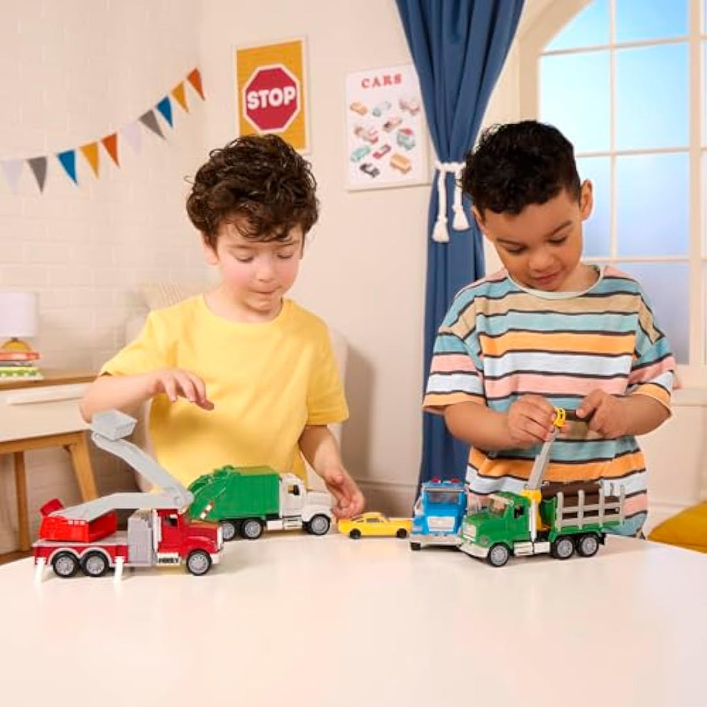 Driven by Battat 7-Inch Tow Truck Toy with Lights, Sounds & Ramp