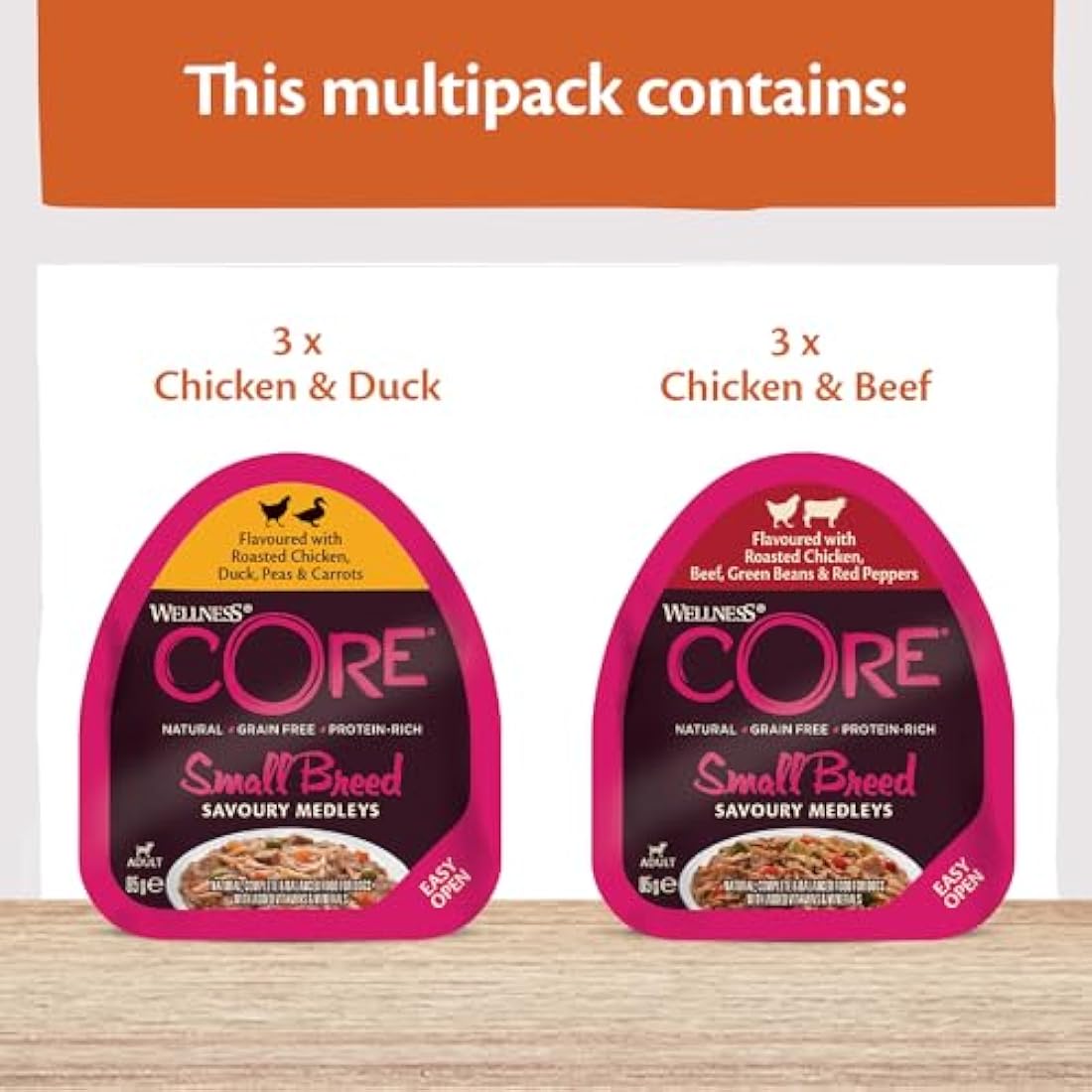 Wellness CORE Small Breed Savoury Medleys Grain Free Wet Dog Food | 6x85g