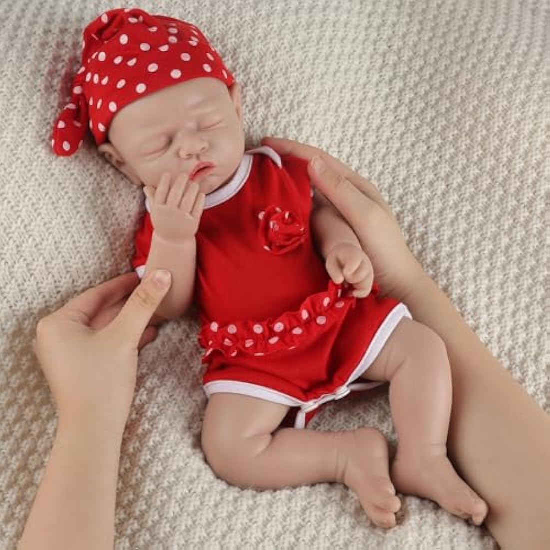IVITA 14-Inch Full Body Silicone Reborn Baby Doll - Realistic Girl