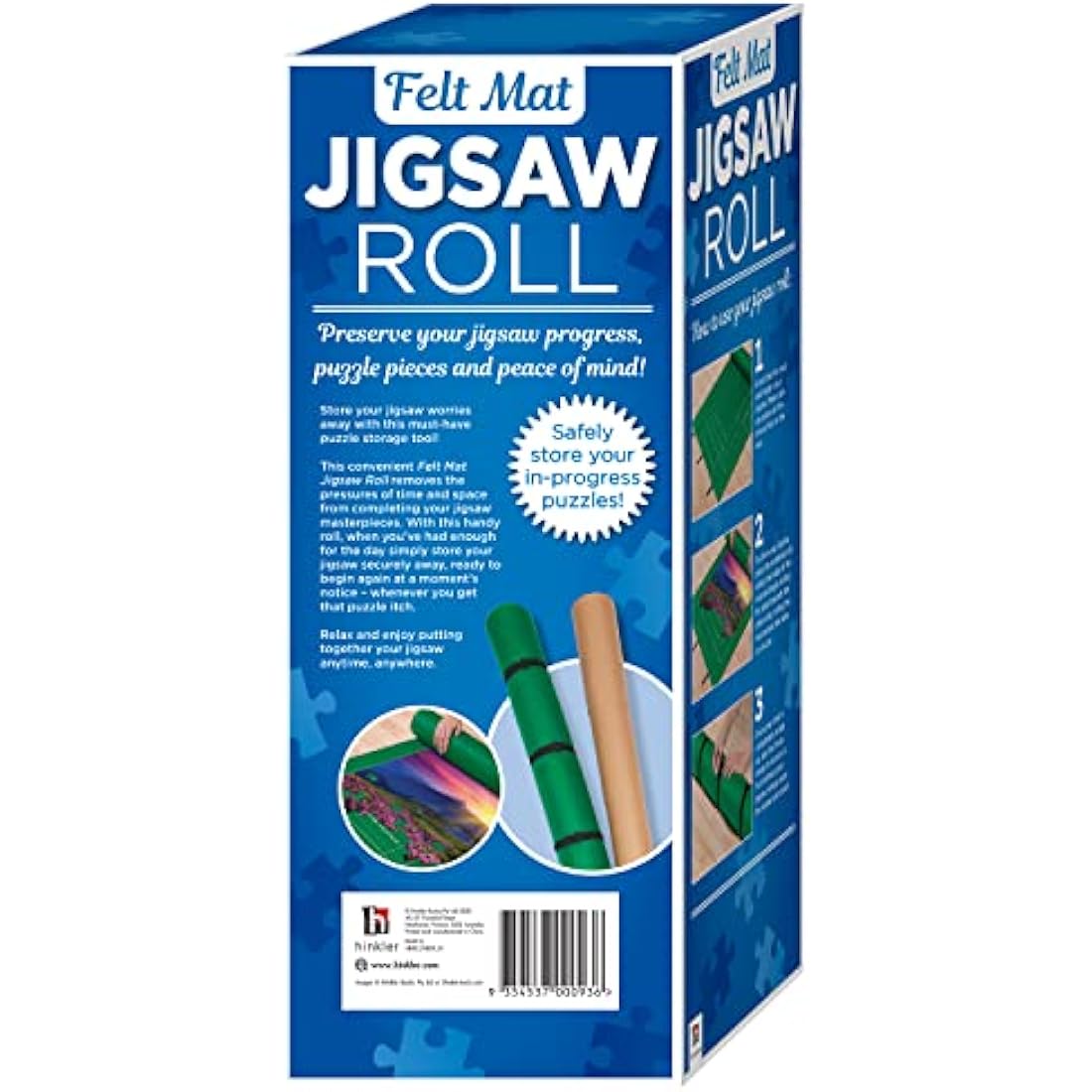 Hinkler Felt Jigsaw Puzzle Roll Mat – Storage for Up to 2000 Pieces