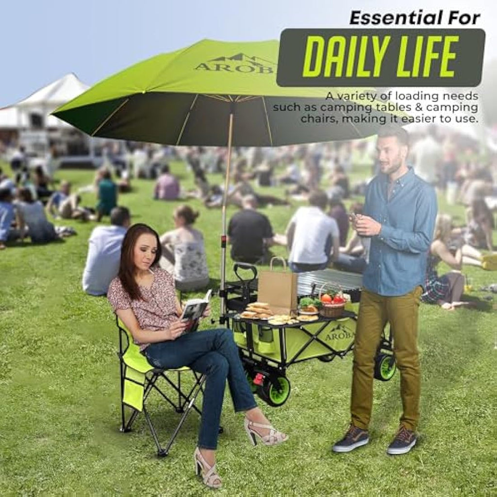 Jolof Store Heavy Duty Folding Festival Trolley - 300L All-Terrain Wagon