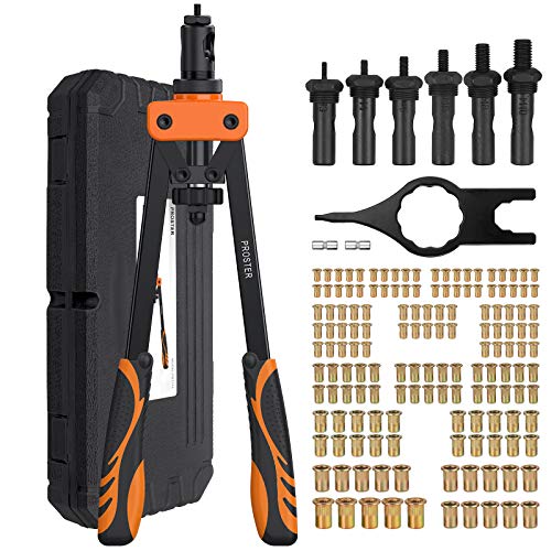 Proster 14" Rivet Nut Tool Kit | Heavy Duty 150pc Set with 6 Metric Mandrels