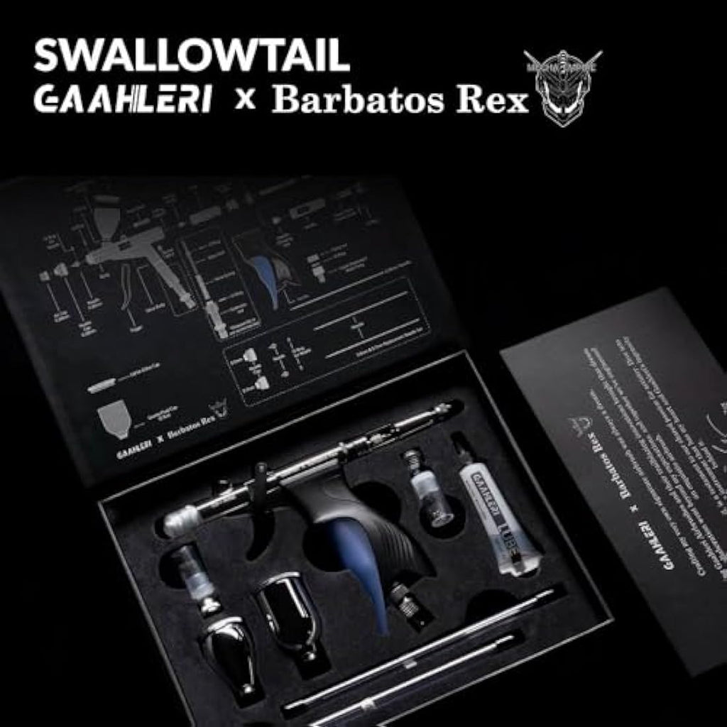 Gaahleri Ace Series Airbrush Kit | 3 Needle Sizes & Mirror Paint Cups
