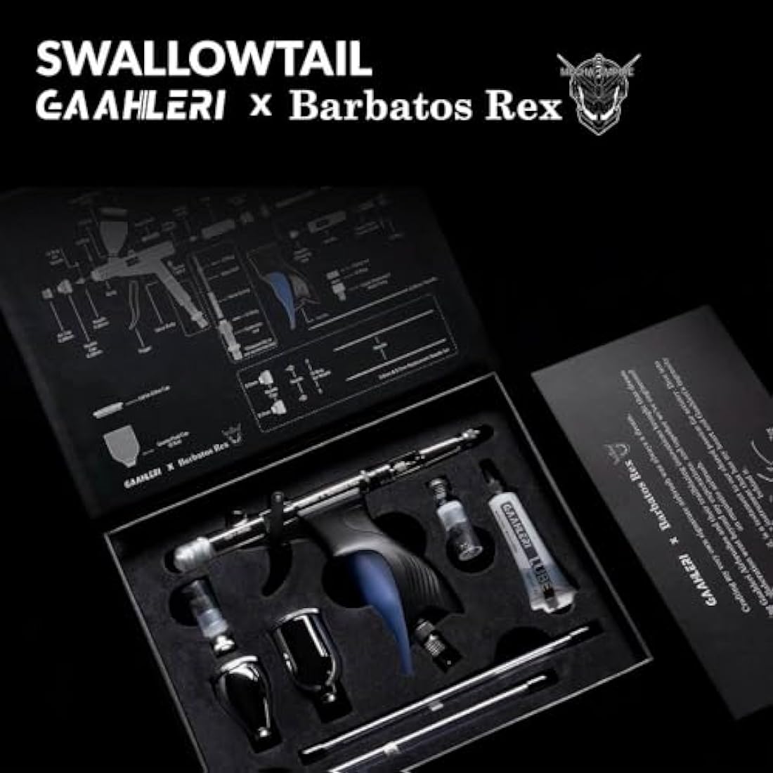 Gaahleri Ace Series Airbrush Kit | 3 Needle Sizes & Mirror Paint Cups