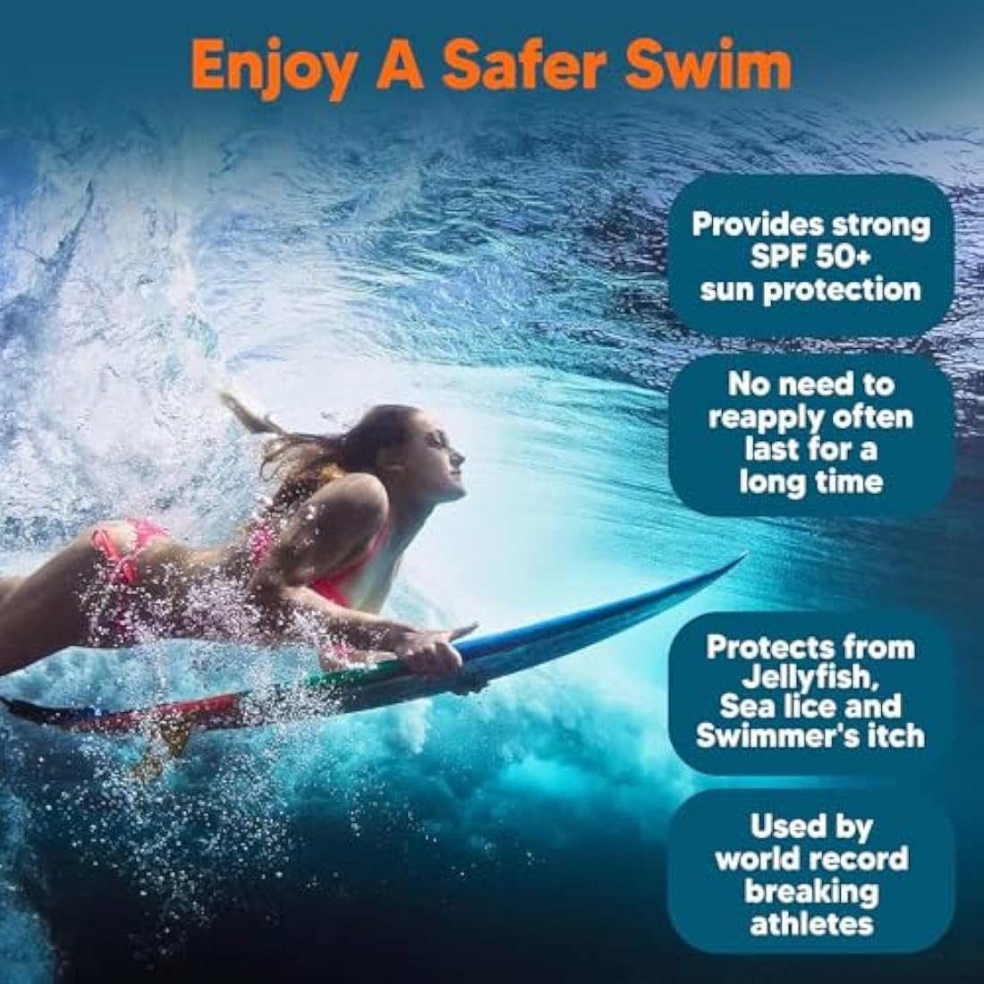 Safe Sea SPF 50 Anti-Jellyfish Sting Sunscreen for Sensitive Skin - 2 Pack