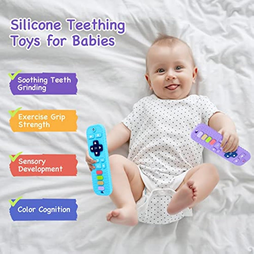 Hooku 2-Pack Remote Control Baby Teether | Food Grade Silicone Toys