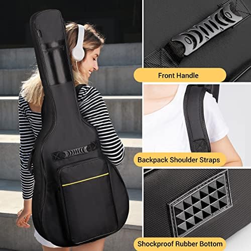 CAHAYA Acoustic Guitar Bag | Water Resistant 41-42 Inch Gig Bag Case