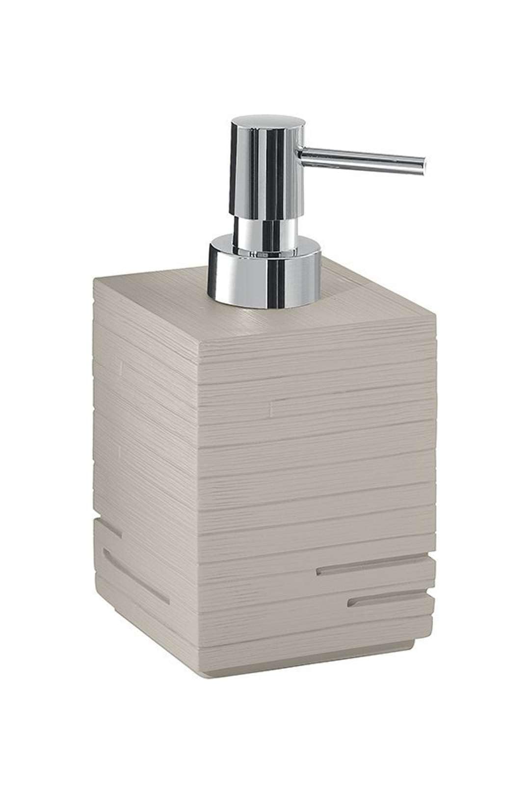 Gedy Quadrotto Soap Dispenser – Modern Tortora Resin Bath Accessory