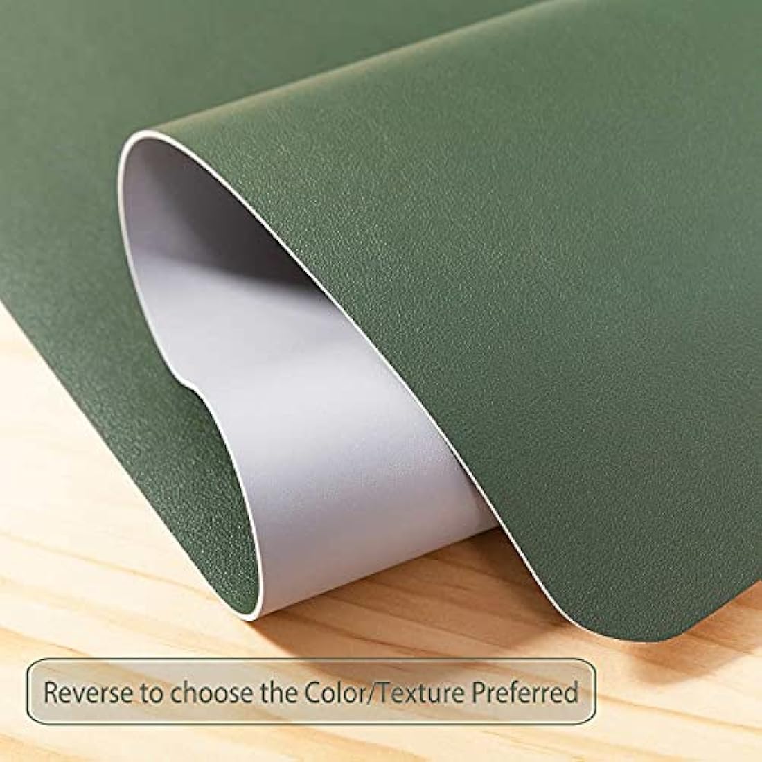 DOBAOJIA Large PU Leather Desk Pad | Waterproof Dual-Side Mat, 35.4" x 16.9"