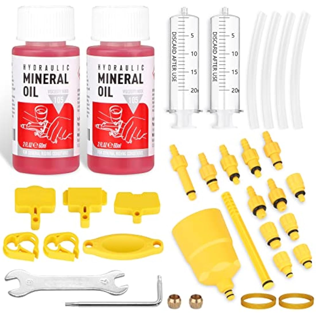 Hydraulic Brake Bleed Kit with 120ml Mineral Oil for Shimano