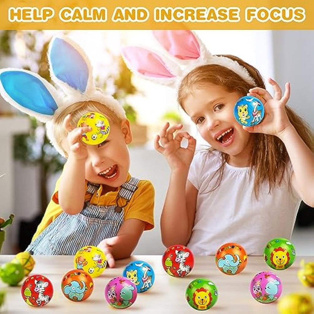 Animal Squeeze Stress Balls - 12pc Sensory Fidget Toys