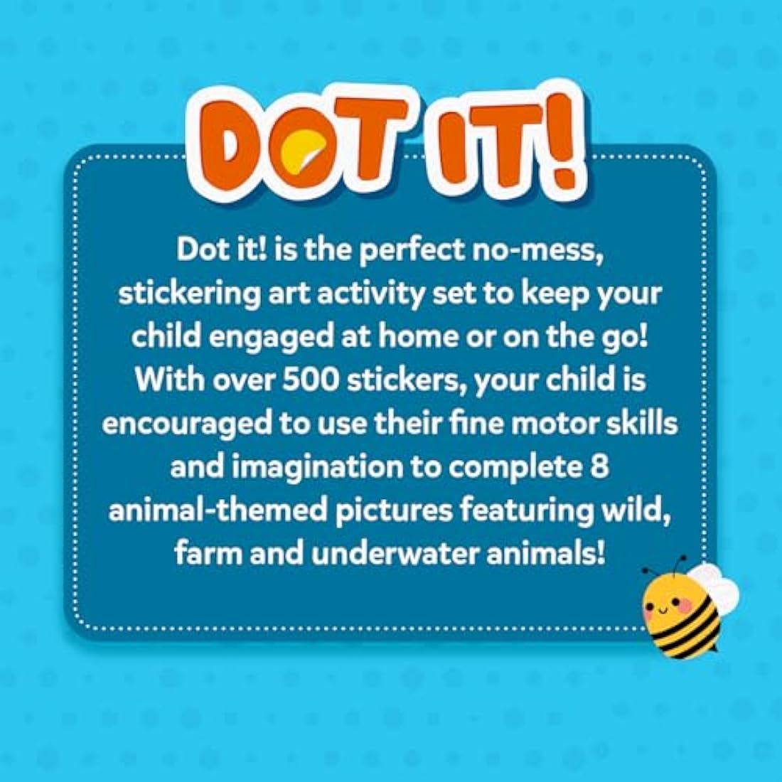 Skillmatics Dot It Animal Sticker Art Kit – Mess-Free DIY Craft for Kids