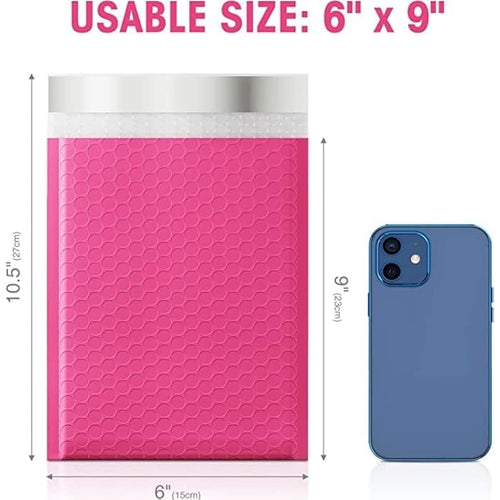 Switory Pink Bubble Mailers – 6x10 Inch Padded Poly Envelopes, 100 Pack