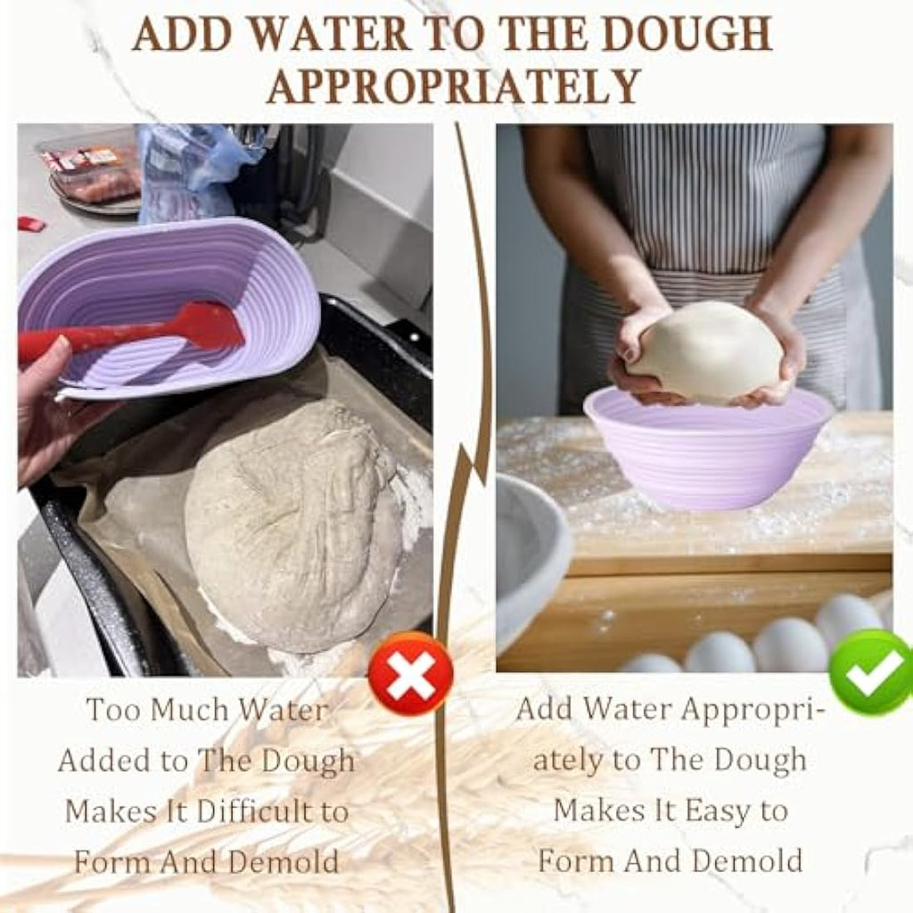 Sourdough Starter Kit – 9" & 10" Silicone Proofing Baskets