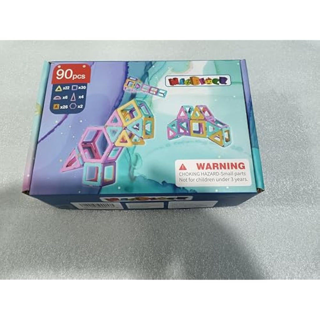 Magblock Magnetic Tiles STEM Building Blocks Set for Kids - 90 PCS