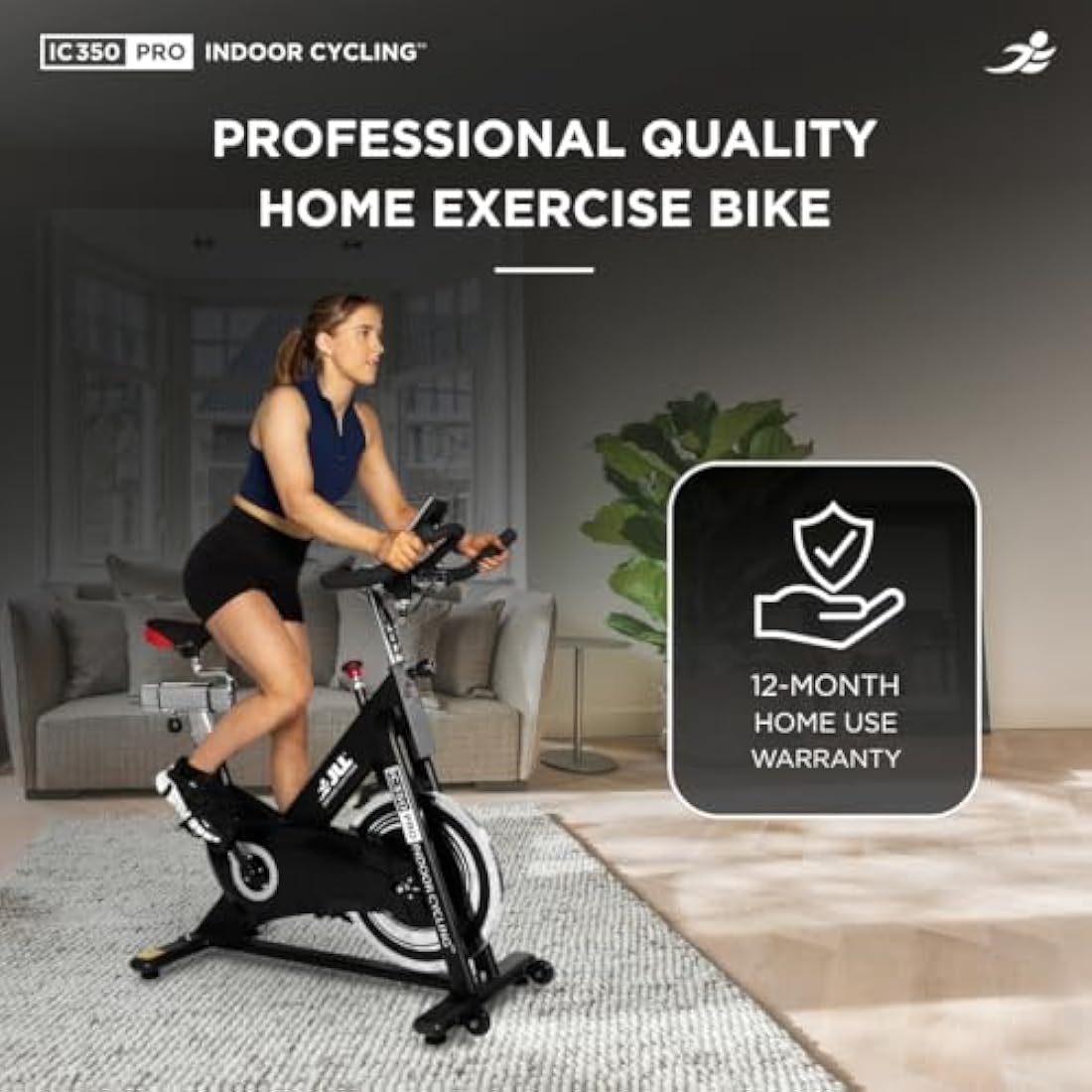 JLL IC350 PRO Indoor Exercise Bike | Magnetic Resistance Belt Drive
