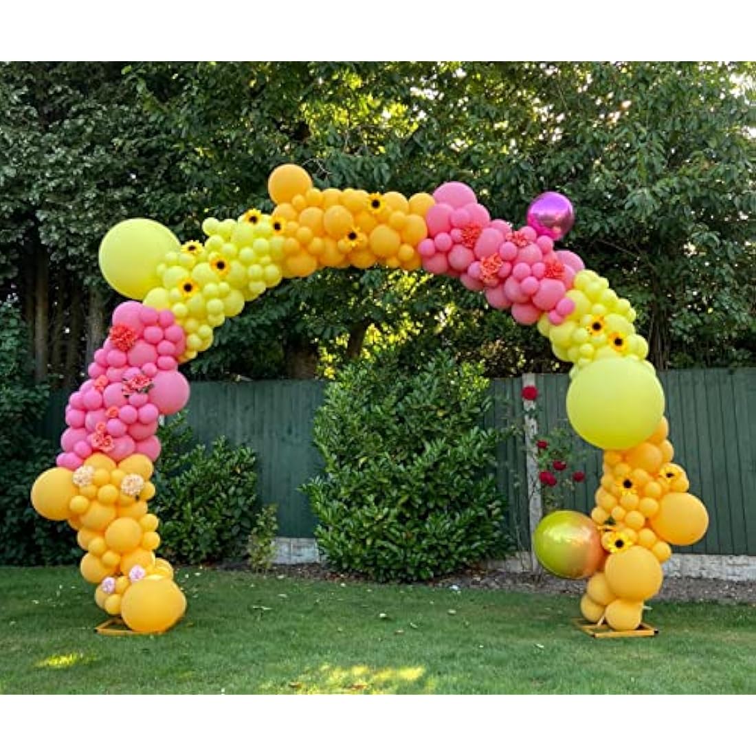 Jolof Store Metal Balloon Arch Stand – 2.7M Gold Semicircular Kit