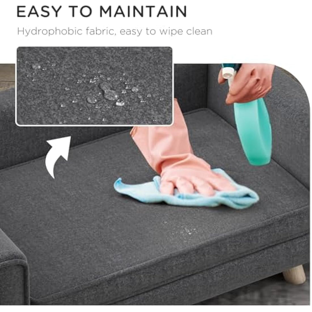 PawHut Elevated Dog Sofa Bed | Grey Washable Couch for Small Dogs
