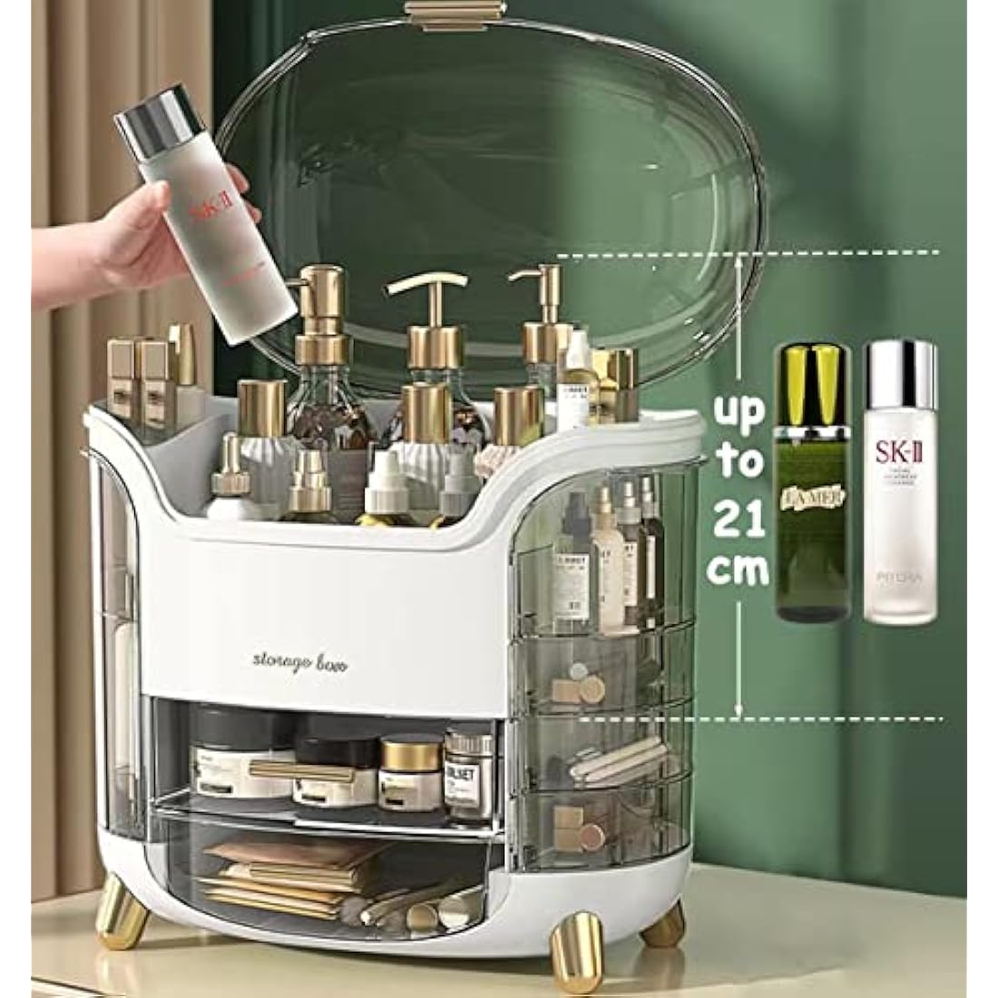 Jolof Store Acrylic Makeup Organiser | Dustproof Cosmetic Storage Box