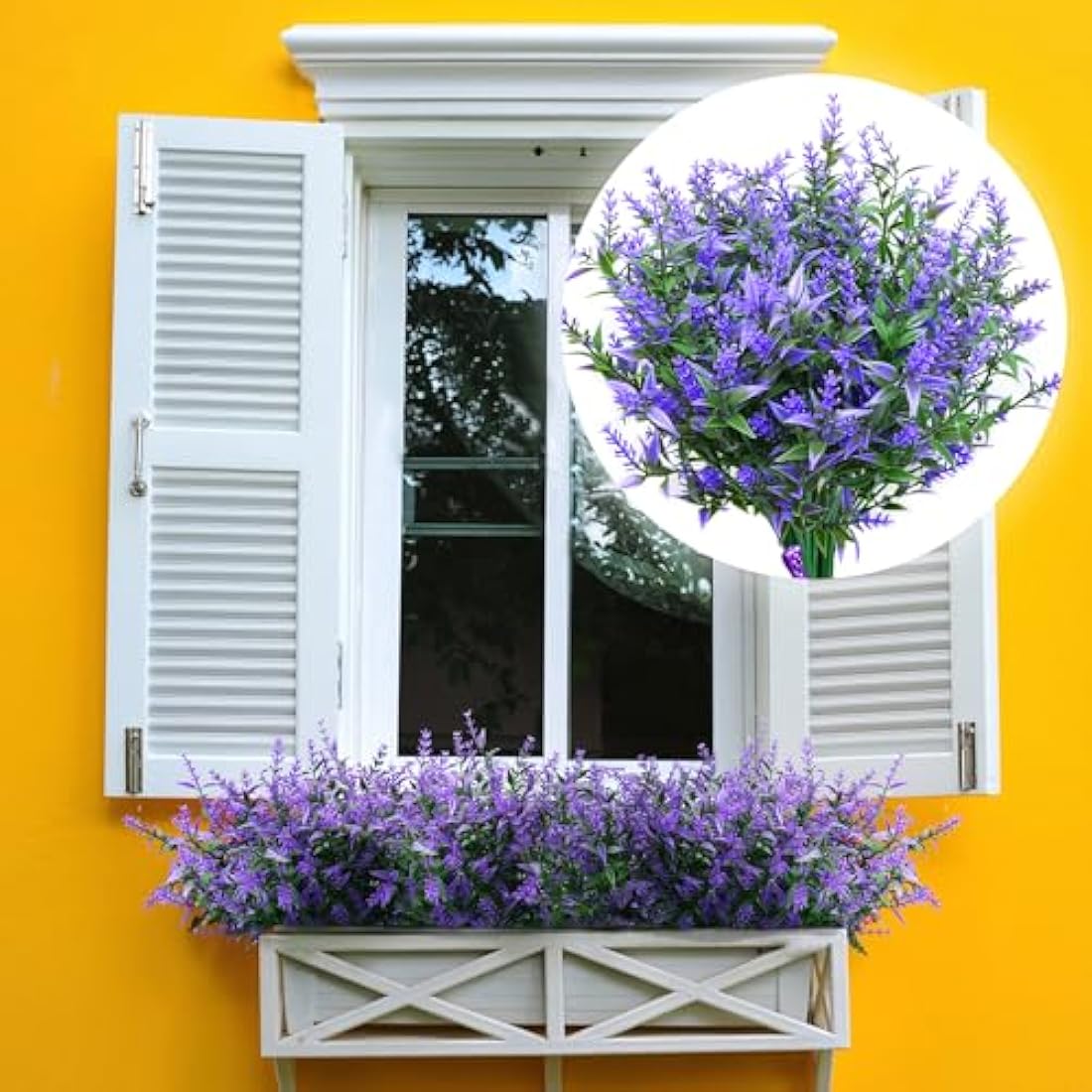 Jolof Store 12 Bundles Artificial Lavender Flowers | UV Resistant