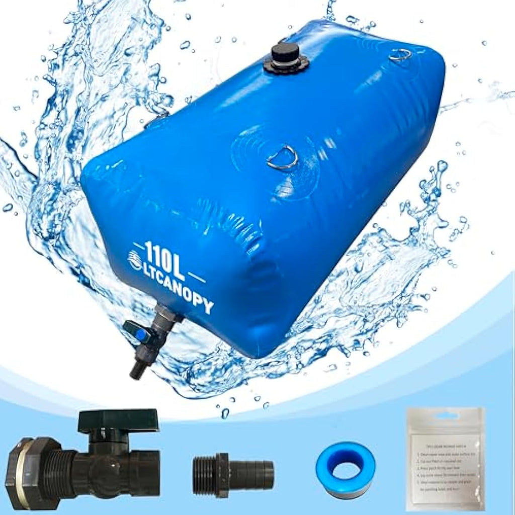 LTCANOPY 110L/30gal Portable Water Tank – Foldable PVC Storage Bladder
