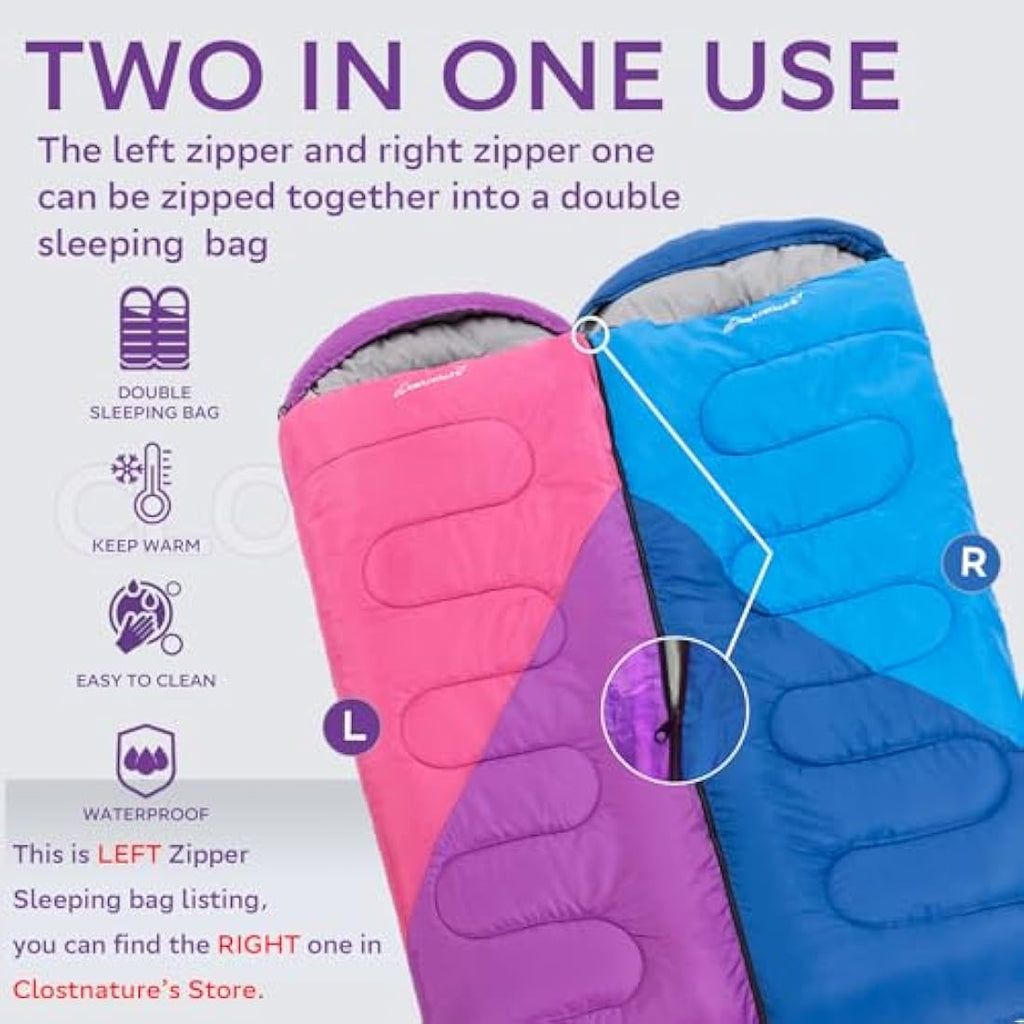 Clostnature 4-Season Sleeping Bag – Lightweight Compact Camping Gear