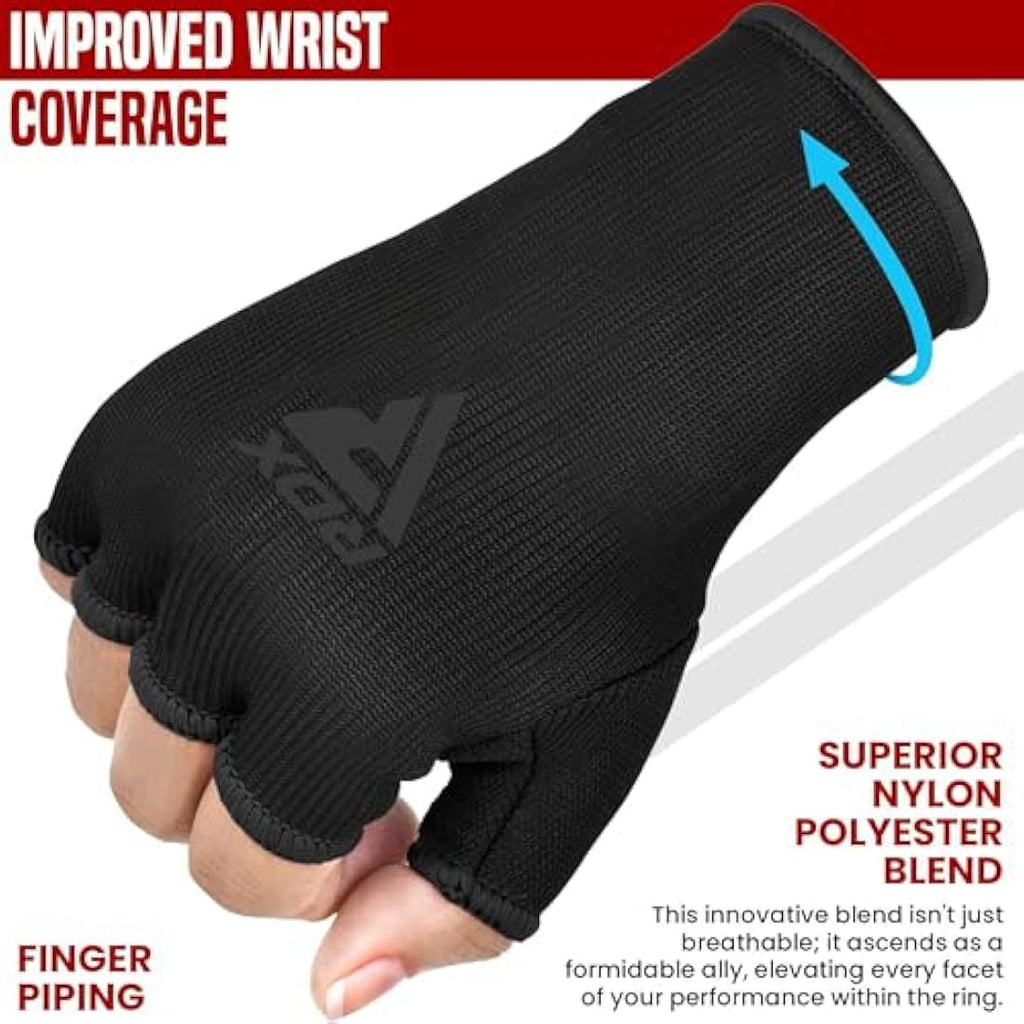RDX Boxing Hand Wraps - Elasticated Inner Gloves for MMA & Muay Thai