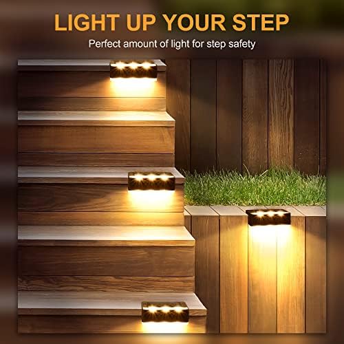 Solpex Solar Deck Lights - 12 Pack Waterproof LED Fence Stair Lights