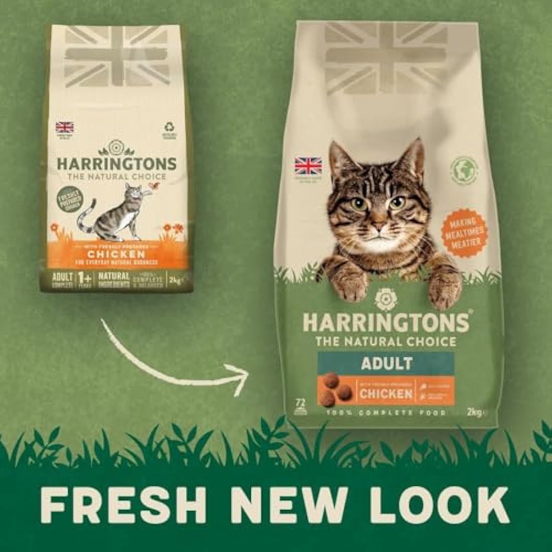 Harringtons Chicken Dry Adult Cat Food – Natural Ingredients – 4 x 2kg