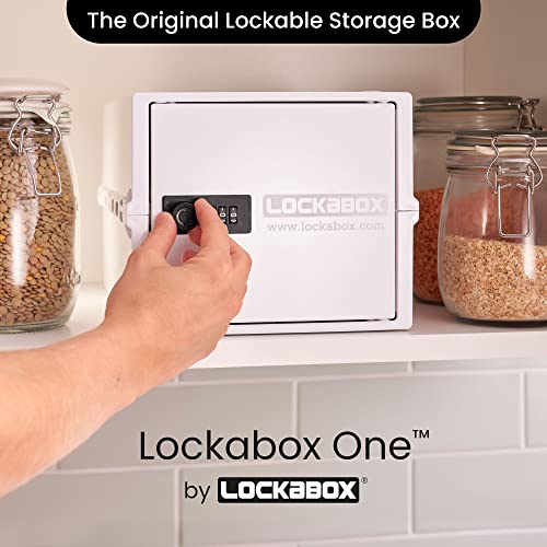 Lockabox One Lockable Storage Box | 10L Combination Safe | Opal White
