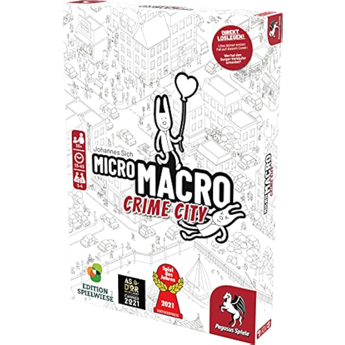 Pegasus Spiele MicroMacro: Crime City - Detektivspiel Brettspiel