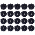 Jolof Store Dark Blue Chiffon Flower Heads with Rhinestones - 20 Pack